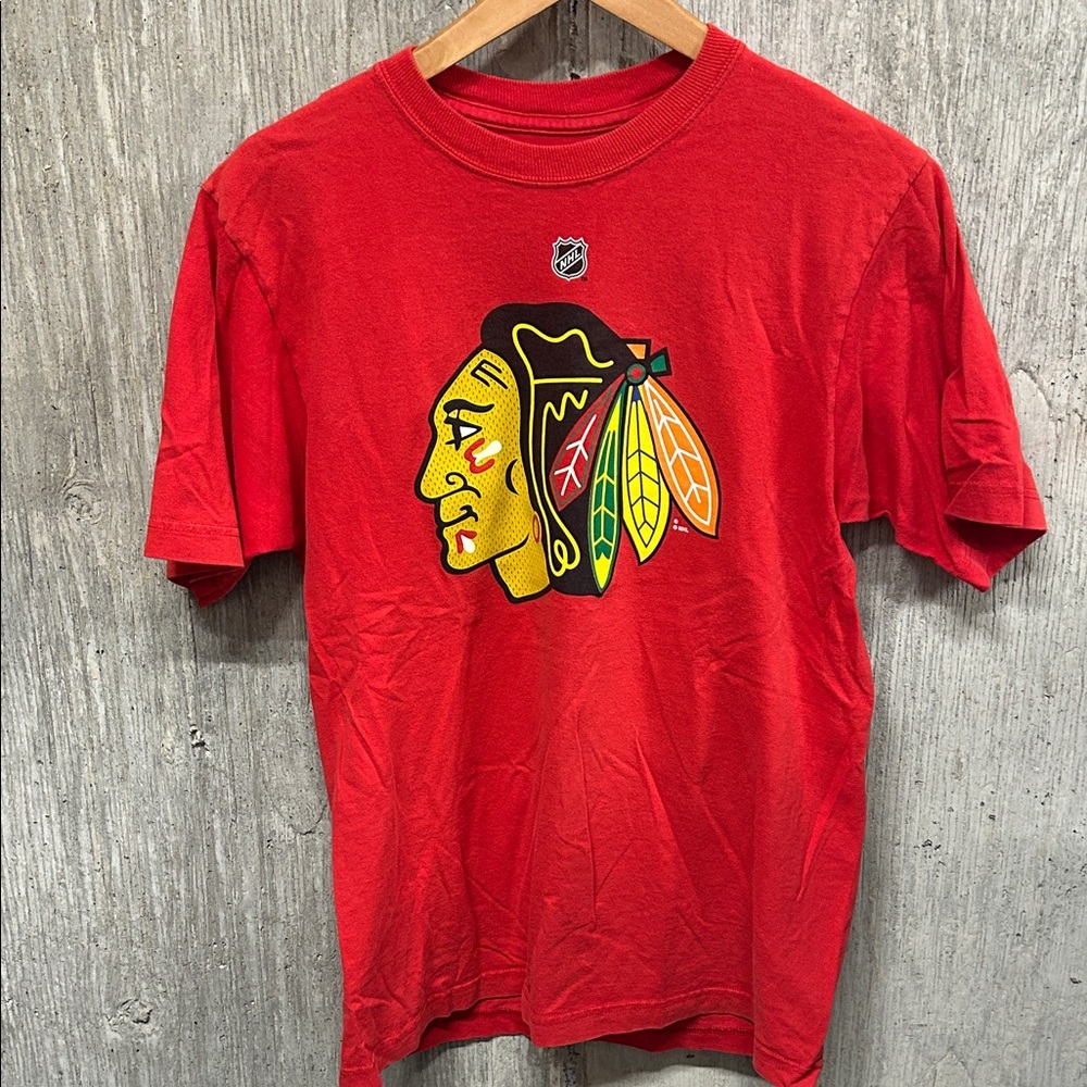 Reebok Patrick Kane Chicago Blackhawks Red‎ Sports Graphic Tee Small